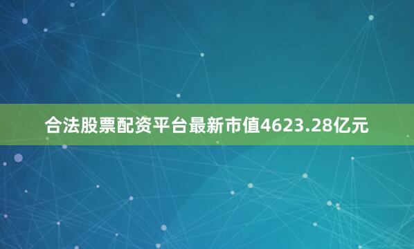 合法股票配资平台最新市值4623.28亿元